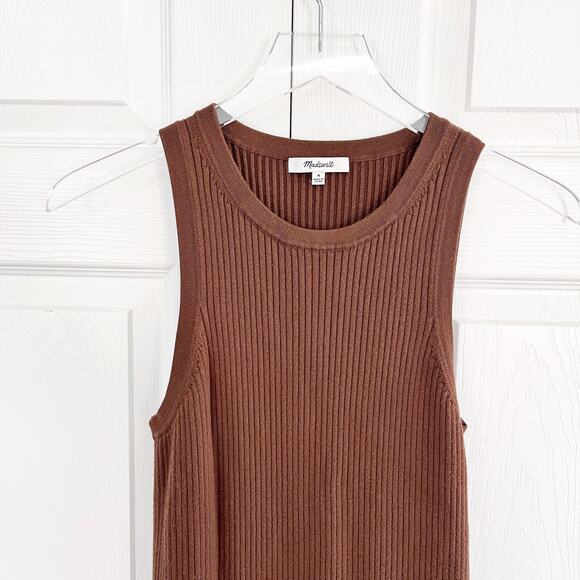 Madewell Sleeveless Midi Sweater Dress in Forage - Picture 4 of 9